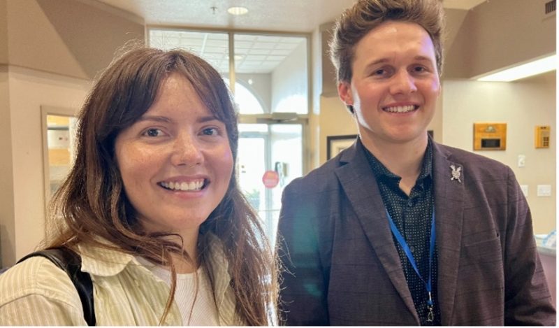 Cassidy Mann (Indigenous Music Development Coordinator, Manitoba Music), and Donald Plant (2L)