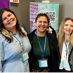 Left to right: Tina Lerner (3L), Jessie Canard (3L), Kara Joseph (Training Programs Manager, Creative Manitoba), Sam Posnick (Communications Manager, Creative Manitoba), Donald Plant (2L)