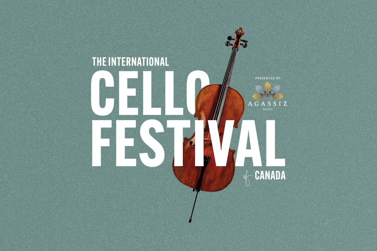 Graphic with a cello and the text: The International Cello Festival of Canada.
