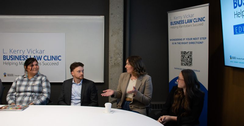 Third-year law student Tina Lerner shares her clinical experiences with Vickar and colleagues.