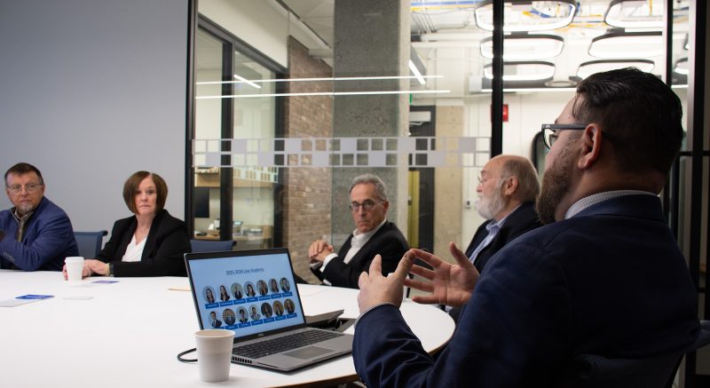 Larocque shares details about the L. Kerry Vickar Business Law Clinic’s accomplishment with Vickar and his business colleagues Jeff Gifford and Molly McGuire.