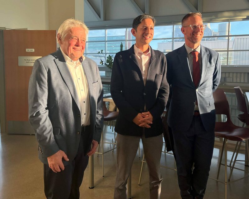 Outstanding engineering alumni Dennis Hodgkinson, Jitendra Paliwal, Michael Gregoire