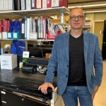 Portrait of Dr. Yoav Keynan in his lab.