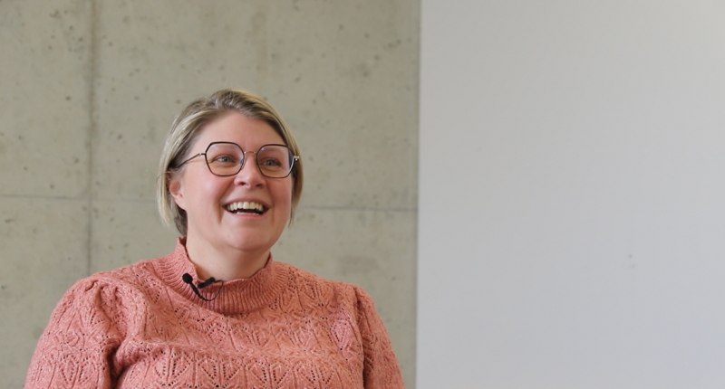 Dr. Mandi Baker smiling during an interview