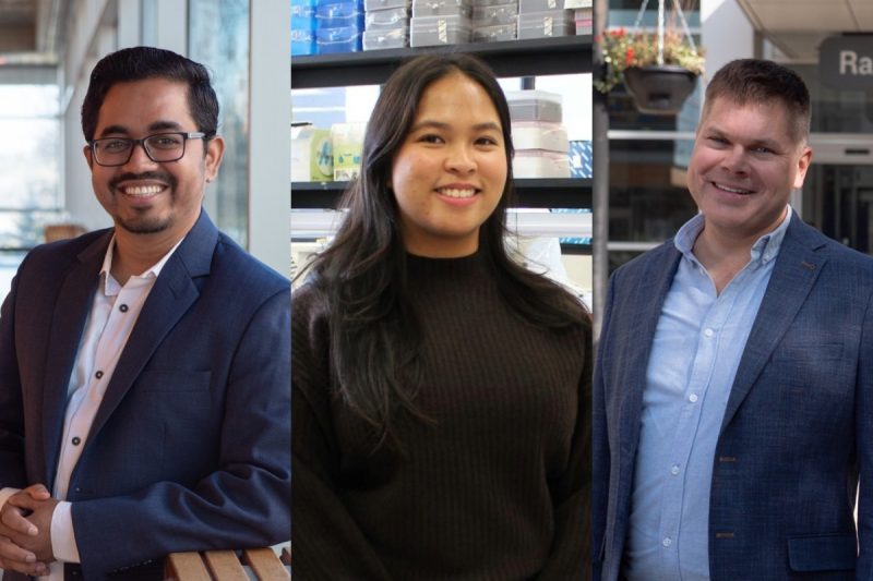 Headshot collage of three headshots.