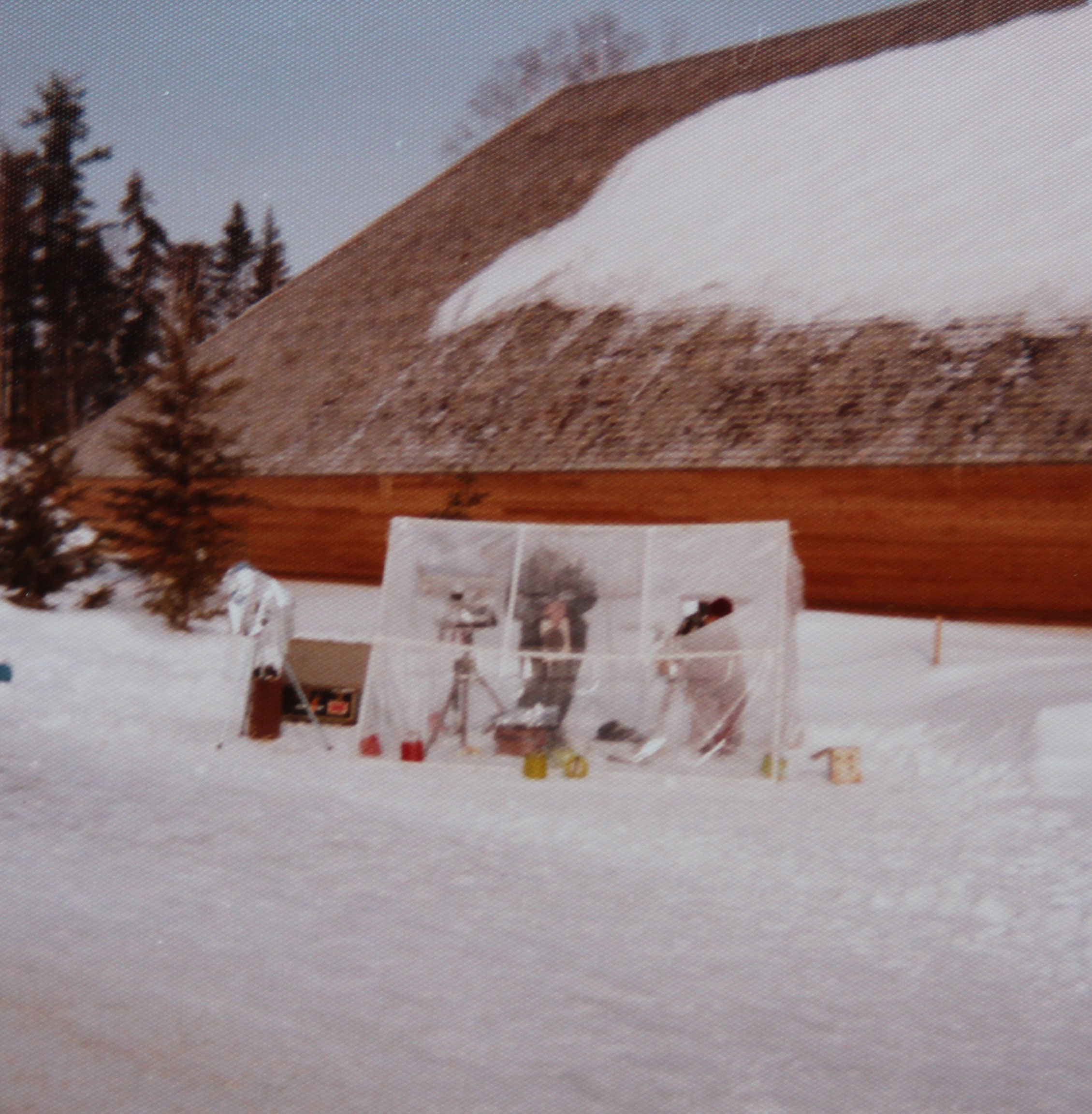 Some astronomers had set up wind breaks outside Hecla Resort for viewing the 1979 eclipse.