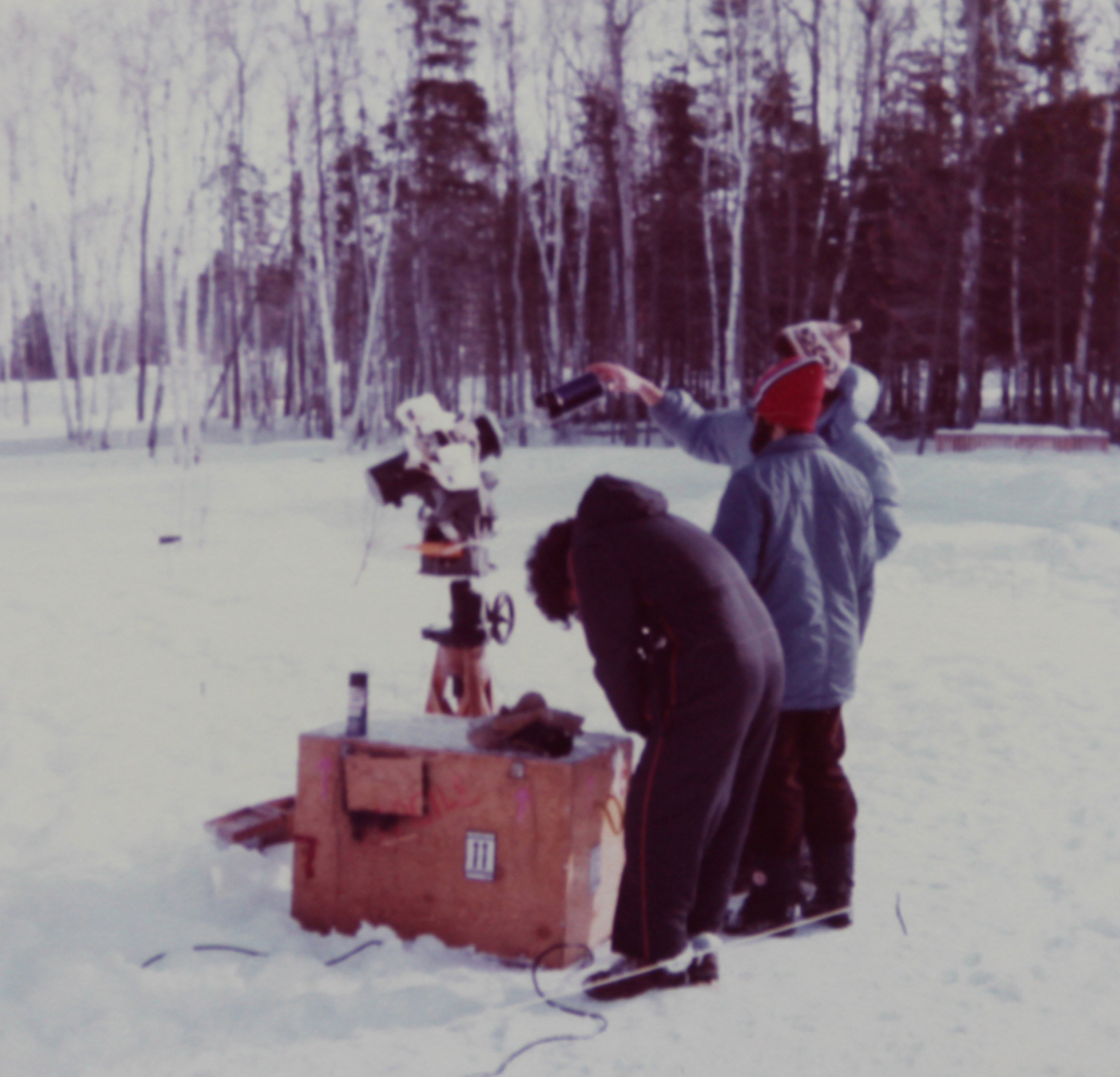 It was a cold morning in Hecla for observing the 1979 eclipse.