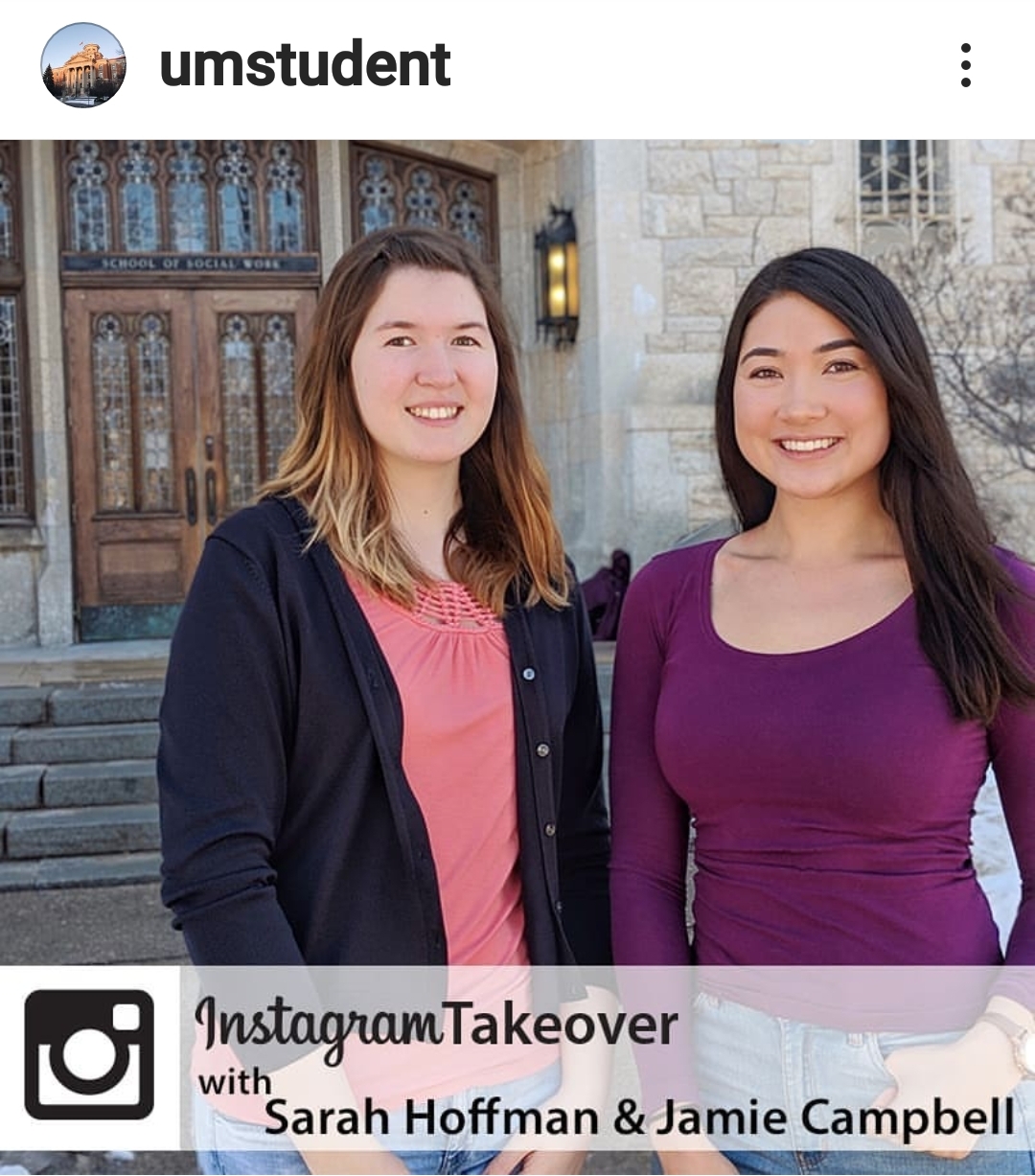 Sarah Hoffman & Jamie Campbell on their Instagram takeover of the umstudent account