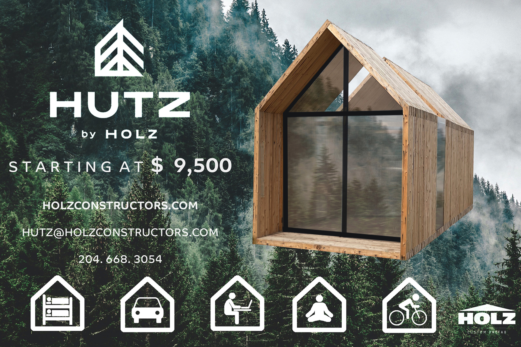 Graphics designed by Brooke for the 'Holz Hutz'.