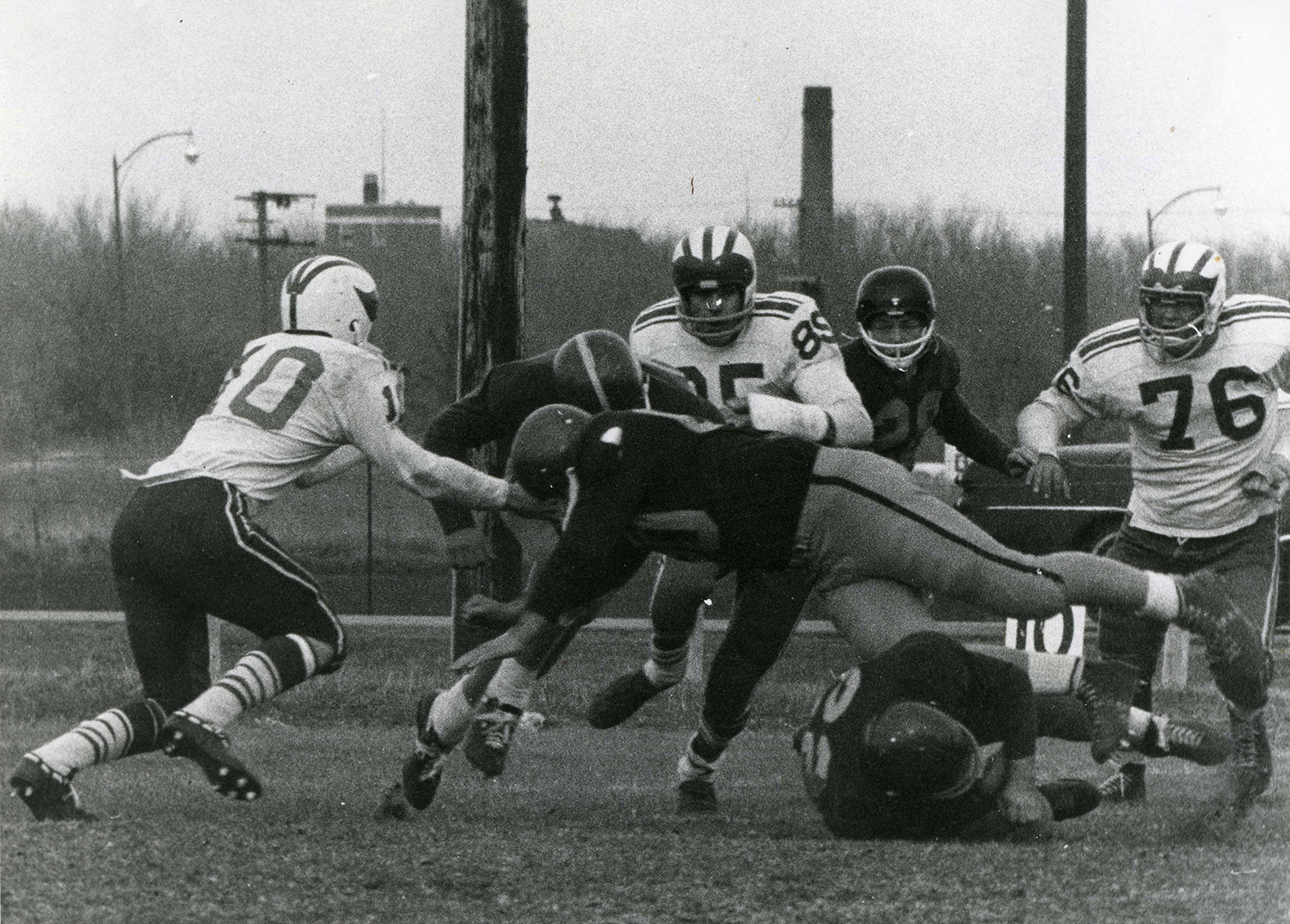 An early herd gives it their all on the gridiron.