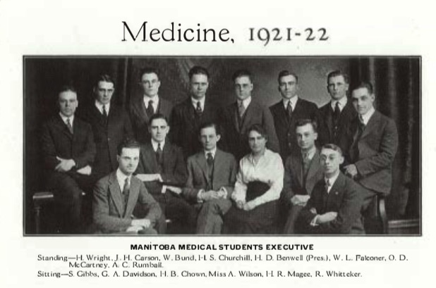 Medicine student executive, 1922.