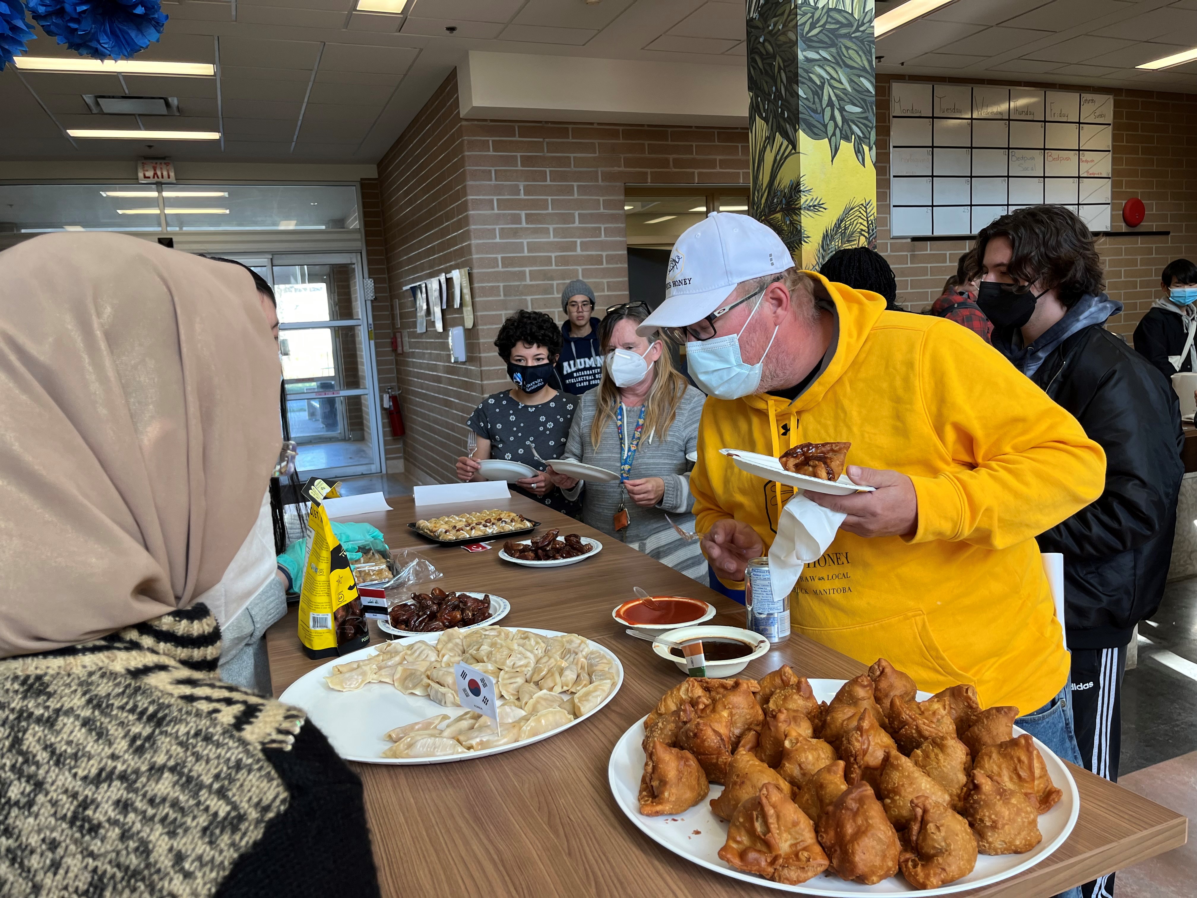 Students and staff enjoyed the food.