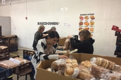 Sorting in the bread room.