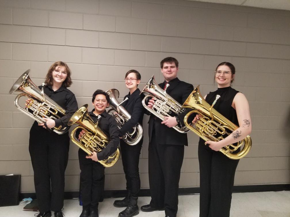 Holly Laninga and DFOM low brass students