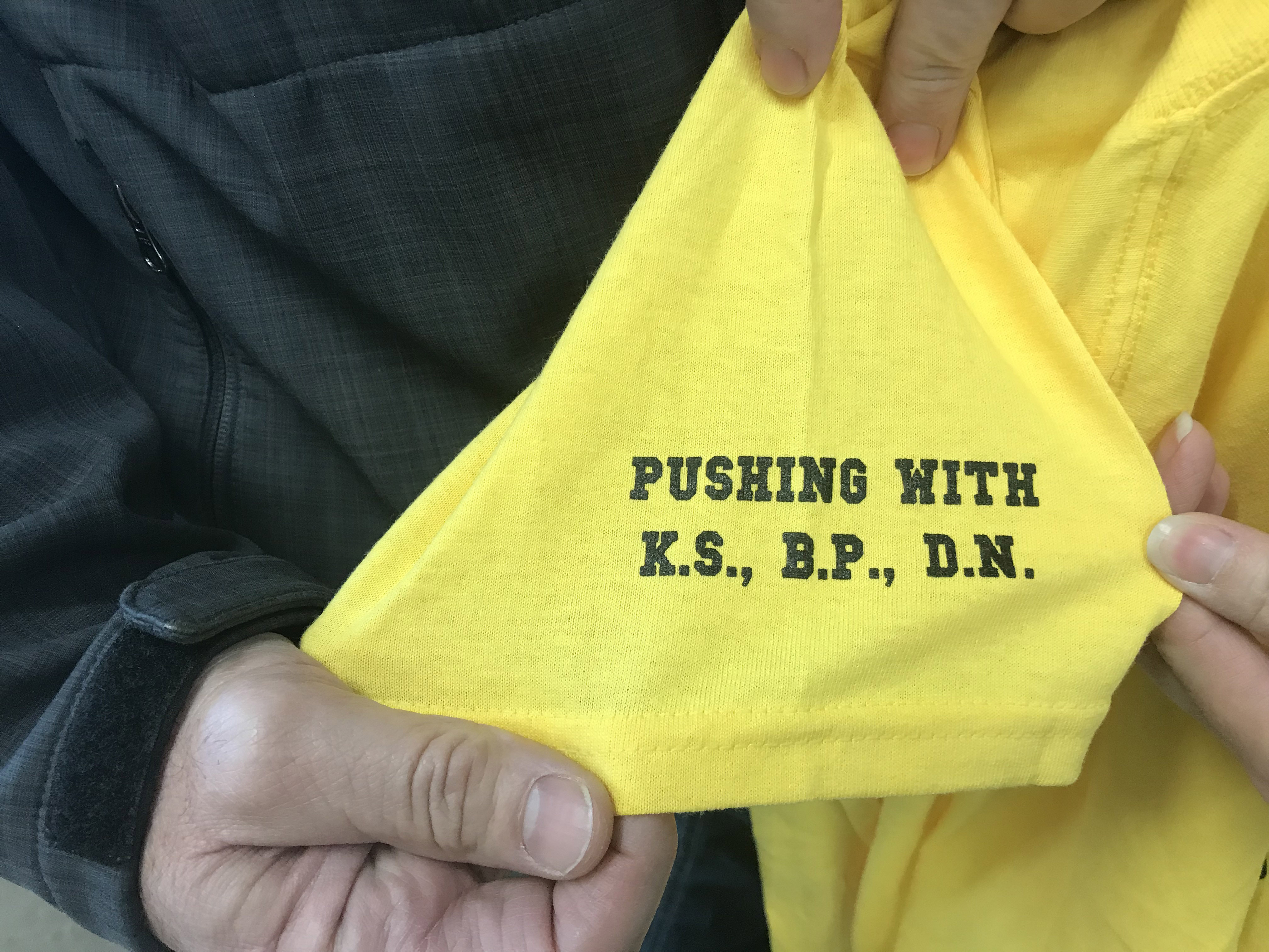 The 2018 Bedpush shirt paid tribute to three students that recently passed.