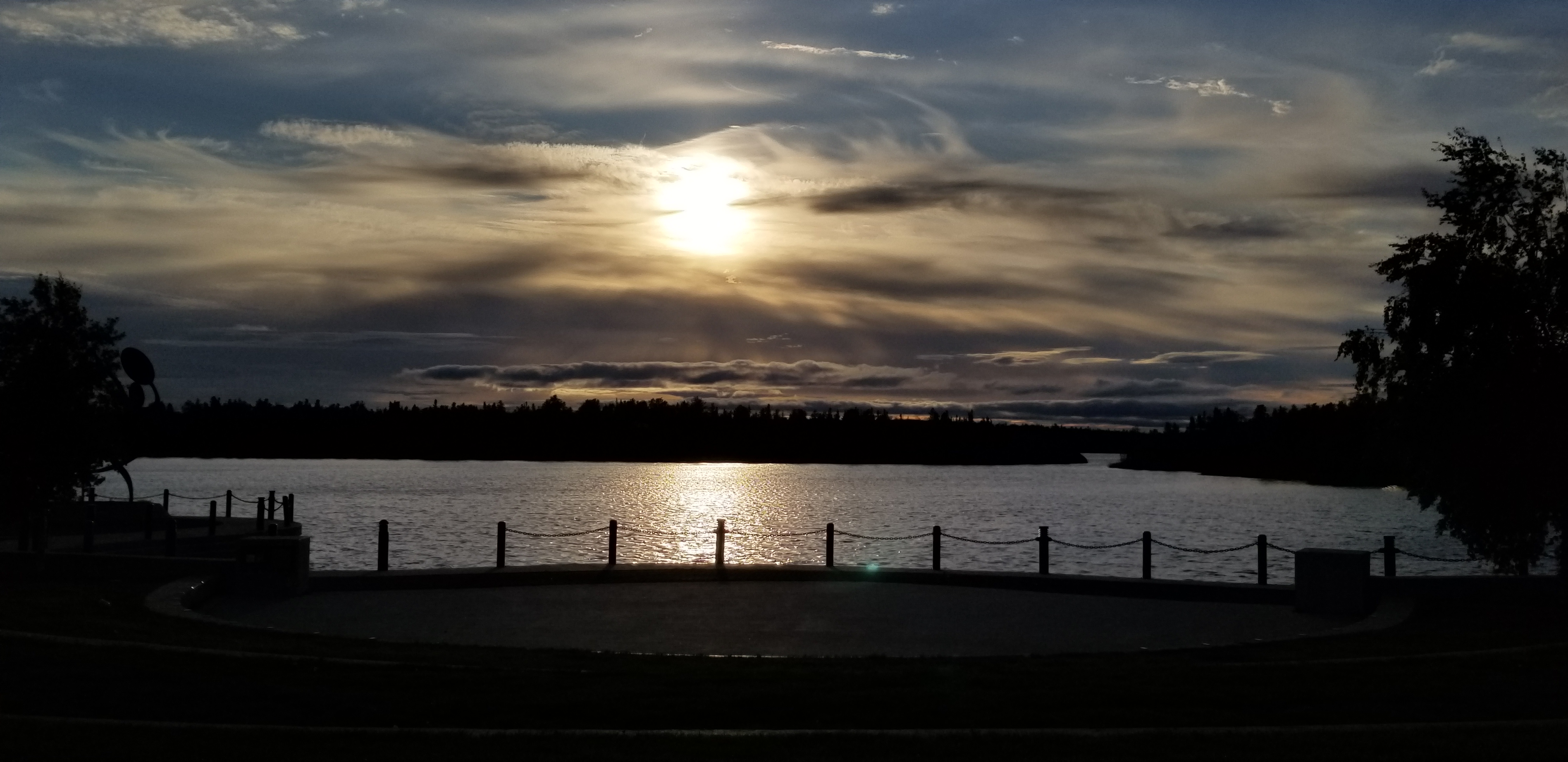 10.30 pm sunset over Frame Lake (Summer)