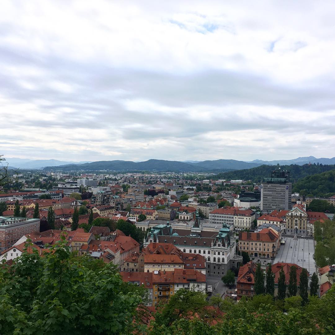 The view of Ljubljana from the Ljubljana castle