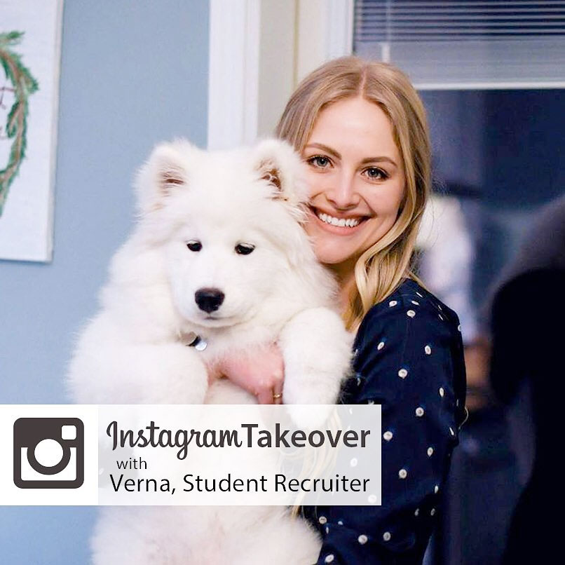 Meet Verna Kroeker. By day she’s a student recruitment officer here at the U of M and by night she’s a puppy mama to this fluffy girl. Verna takes over the Instagram account and gives us a look at everything taking place during the fun and exciting Open House Day 2018.