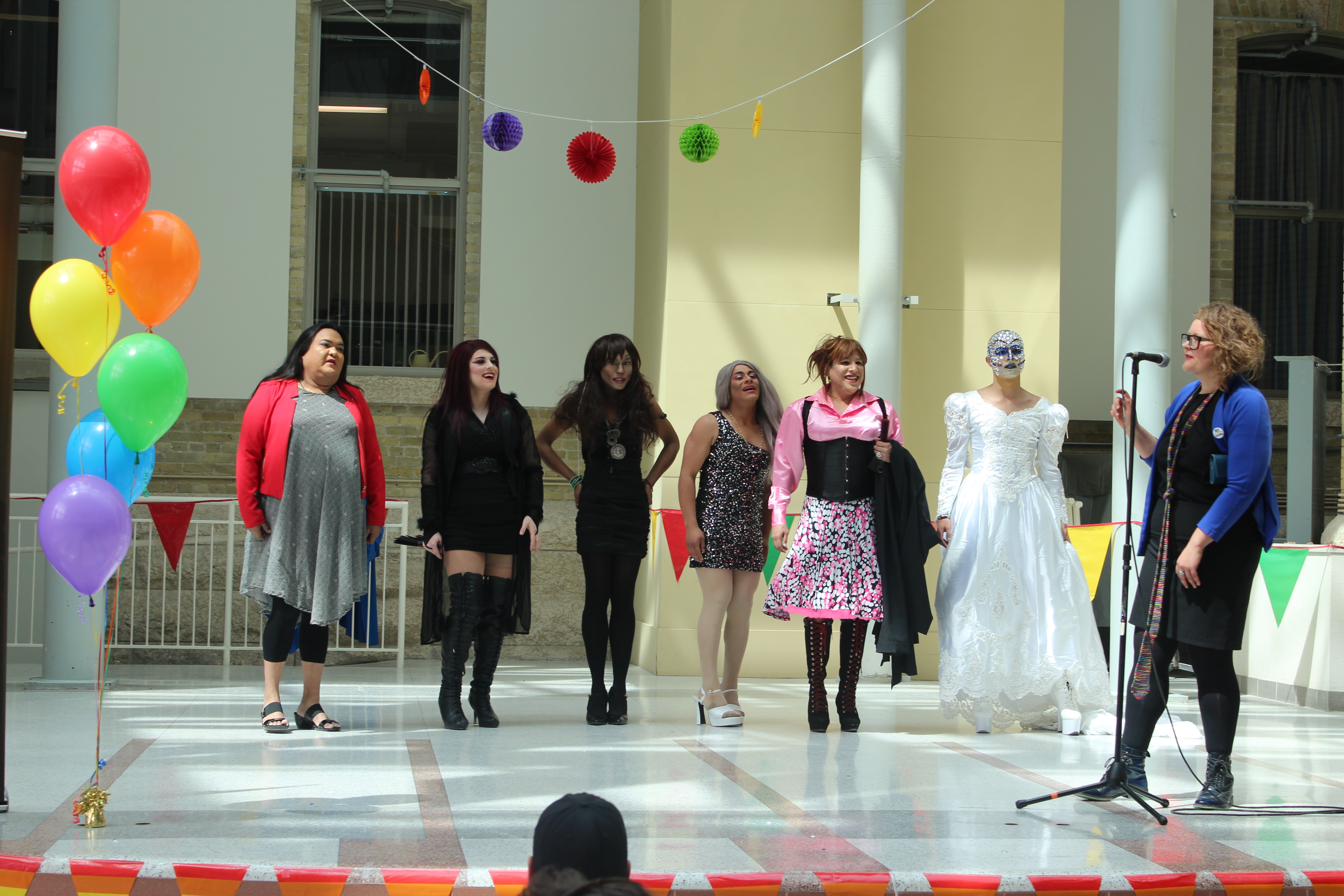 Performers from the Like That program at Sunshine House at the drag show on May 19.
