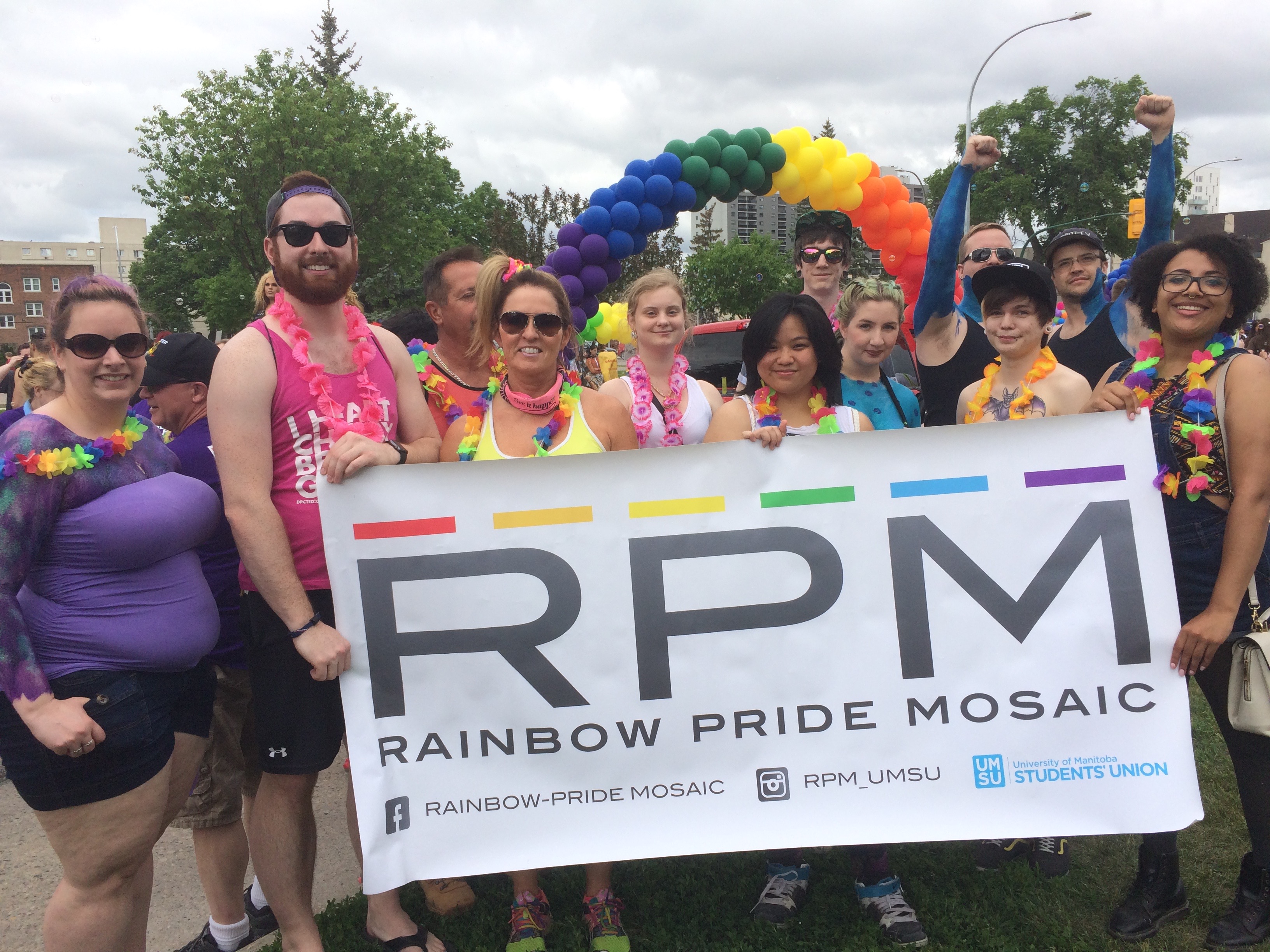 U of M Rainbow Pride Mosaic at the parade on June 4.