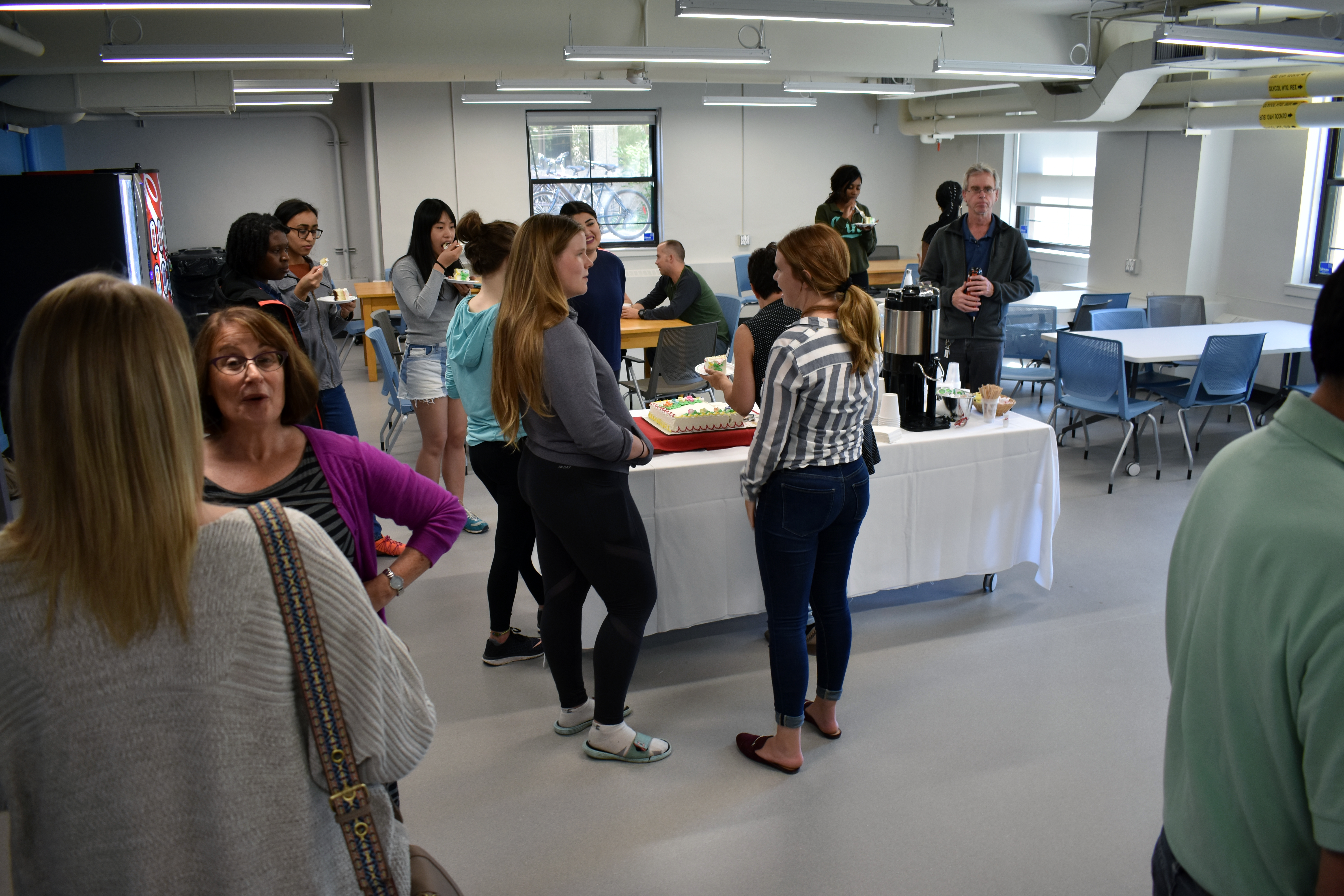 Students and staff enjoy the new space