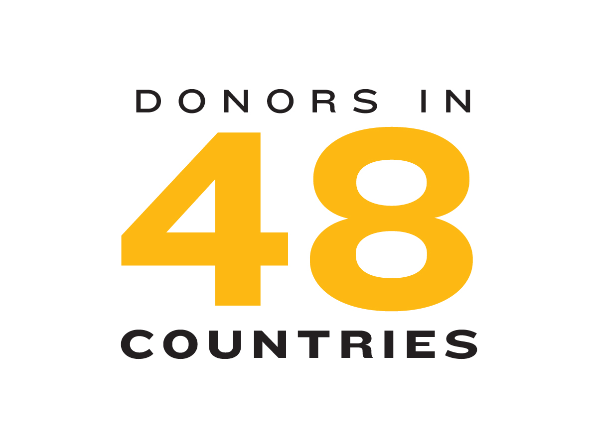 Donors in 48 countries